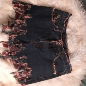 Custom Designed Blue Jean Mini Skirt